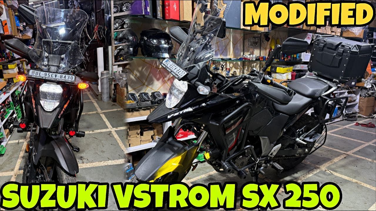 SUZUKI VSTROM SX 250 ki Full Loaded Modification Done 😍 | Crash Guard | Fog Light | TopBox |