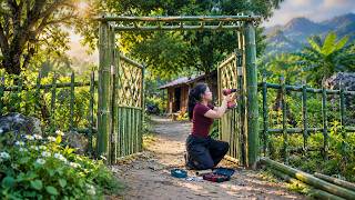 The Young Orphan Built the Large Bamboo Gate and the Fence Surrounding the Farm With Her Own Hands