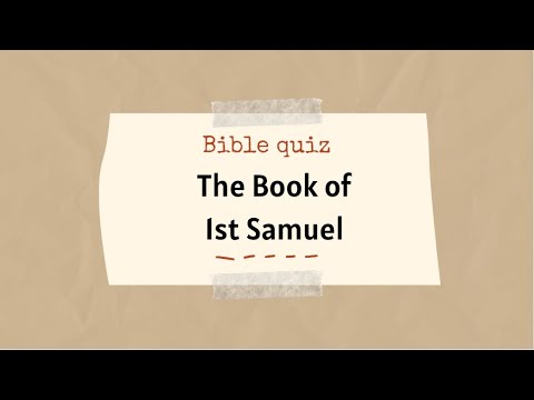 1 Samuel - English Bible Quiz - YouTube