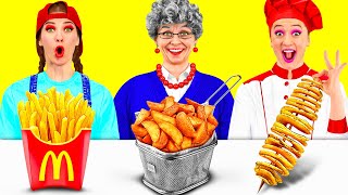 картинка: Кулинарный Челлендж: Я против Бабушки | Фантастические Кухонные Рецепты от PaRaRa Challenge