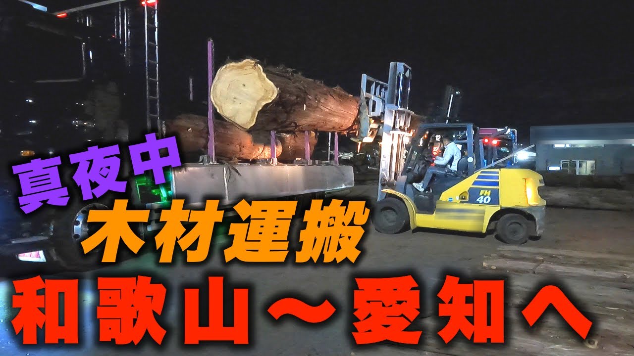 【真夜中】木材運搬　和歌山ー愛知へ【#053】#デコトラ #林業