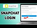 How To Login Snapchat Account On PC/Laptop 2025 | Snapchat.com Sign In Guide