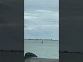 People on Wake Foil Boards in Sewall’s Pointe, Florida #wakeboarding