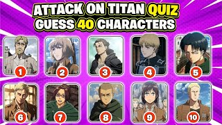 Only 1% Can Guess All 40 Attack on Titan Characters 😱🔥 AOT QUIZ  screenshot 3