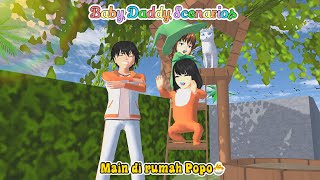 Baby Daddy Scenarios || Satu Hari di Rumah Popo || SAKURA SCHOOL SIMULATOR DRAMA