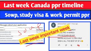 Last week important ppr timeline| Today's ppr request timeline canada | Latest Canada PPR