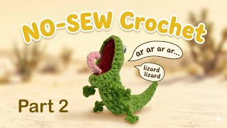 How to Crochet LIZARD TOM from Pixar Hoppers | No-Sew Amigurumi Tutorial Part 2