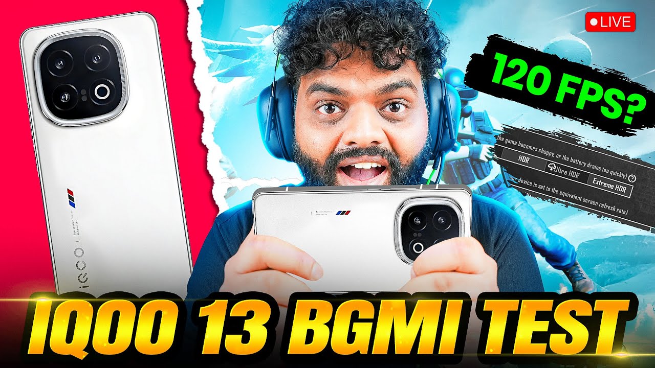 iQOO 13 BGMI 120 FPS Live Test ⚡ | FPS Performance & Gameplay 🔥 - YouTube