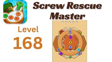 Screw Rescue Master Level 168 Walkthrough 🔩🧩 | Go Answer