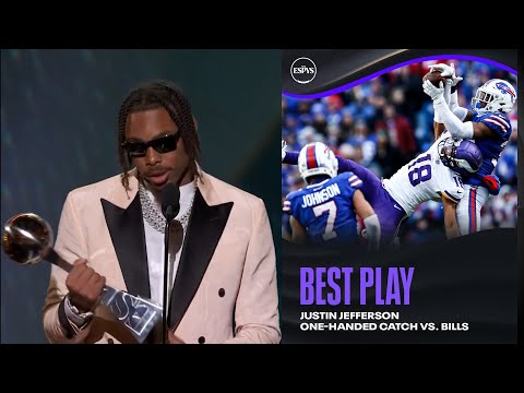 Justin Jefferson's INSANE One-Handed Catch vs Bills Wins ESPY for Best Play