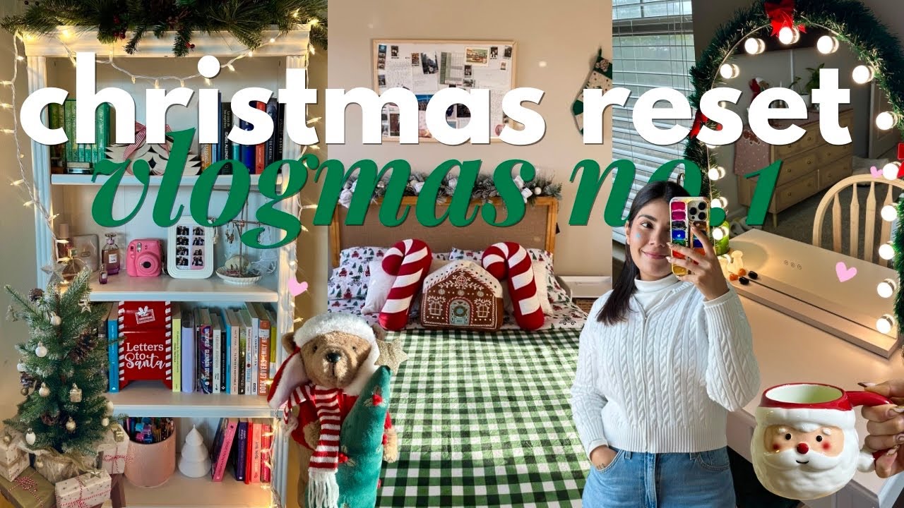 Christmas reset🎄| limpieza profunda🫧 haul navideño🎁 decoración de Navidad🧸 matcha station makeover🎅🏼