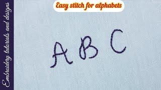 How to embroider alphabets - split back stitch #handembroidery #alphabetembroidery #splitbackstitch