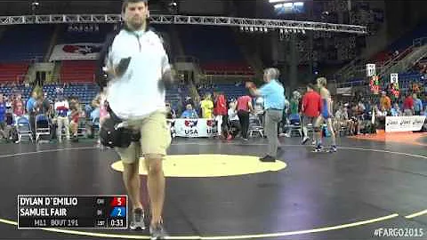 100 Champ. Round 1 - Samuel Fair (Indiana) vs. Dylan DEmilio (Ohio)