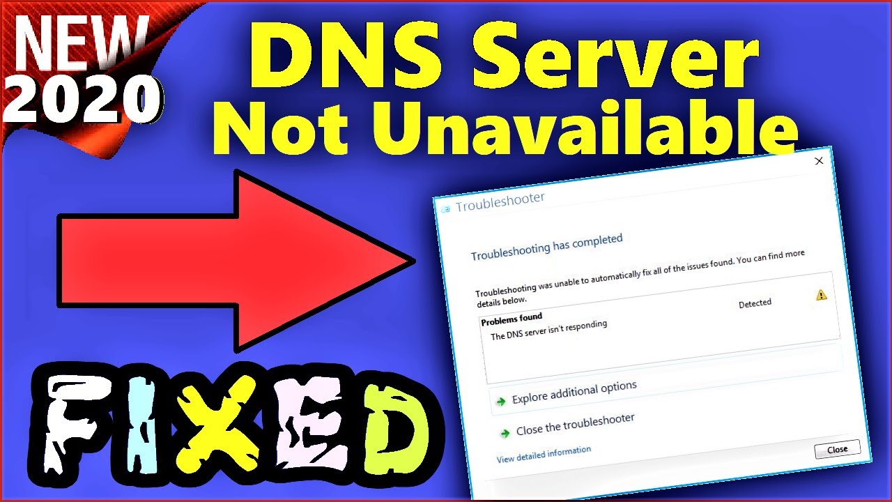 your dns server might be unavailable คือ  2022  DNS Server Unavailable Windows 10 \\ 8 \\ 7 | How to Fix DNS Server might be Unavailable on Windows
