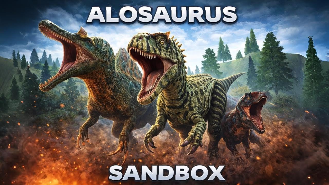 The Cursed Isle ALLOSAURUS en SANDBOX GAMEPLAY 
