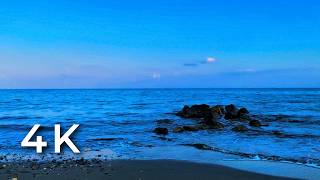 Serene Rocky Shore: Sea Wave Sounds for Deep Relaxation [No Loop | 4K | No Music]