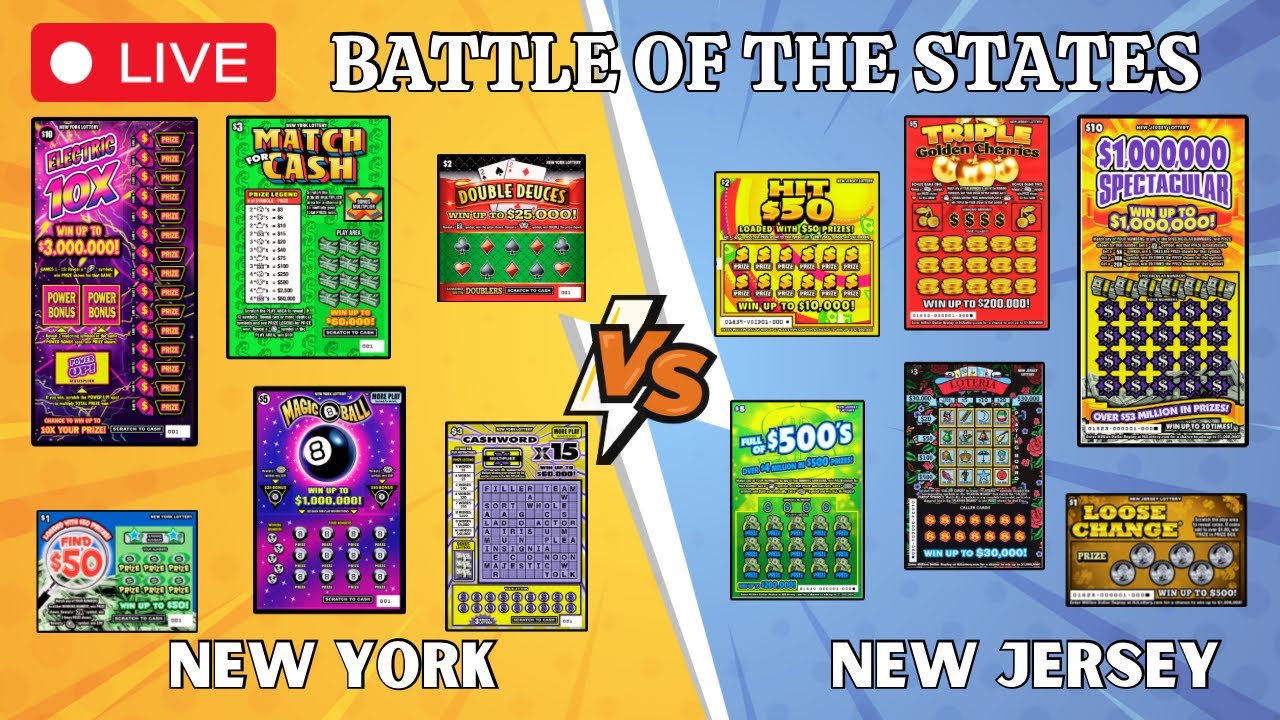 BATTLE OF THE STATES🥊NEW YORK vs. NEW JERSEY SCRATCH OFF LOTTERY