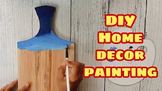Lukisan dengan Media Talenan Kayu | DIY Home Decor | Hiasan Dinding Aesthetic | Top topan hasilnya