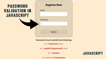 How to Create a Password Validation Form in JavaScript | Validate a Password | CodewithFaraz