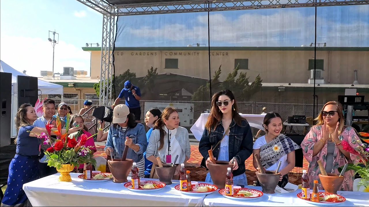 Papaya salad making contest @ The Lao Food Fest in San Diego,California