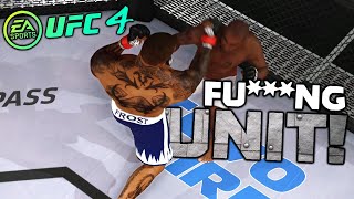Using Isaac Frost in UFC 4! - My GOD he is POWERFUL!! - Showing his stats!