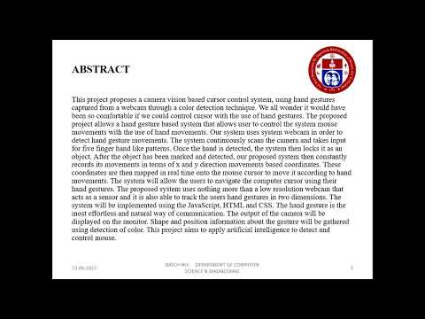 A Web AI Hand Detection and Mouse Control