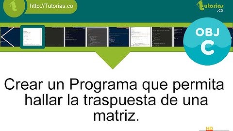 POO + arrays + Objective C (traspuesta de una matriz)