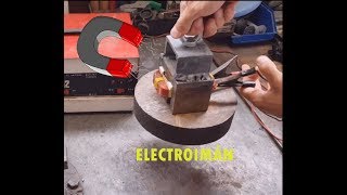 Potente Electroimán Casero ^[INCREIBLE SU FUERZA]^ parte (1/2) Powerful homemade electroiman.