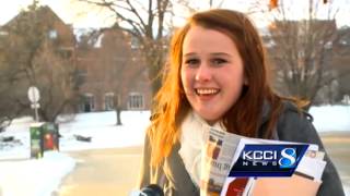 Students brave the cold to reach classes