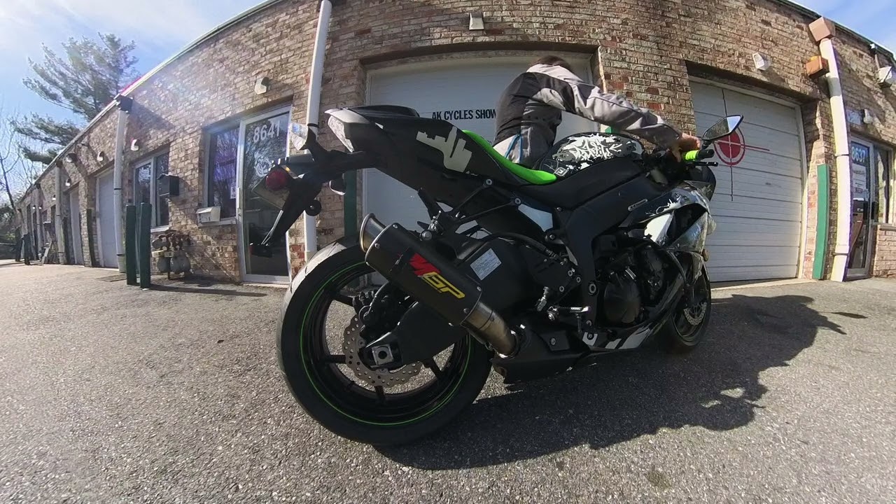 容音ページです♥️ Kawasaki zx6r 636 Hotbodies MGP Growler Exhaust Sound - YouTube
