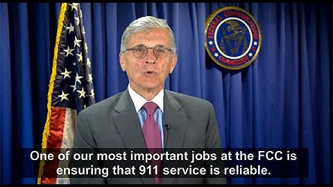 Chairman Wheeler on Ensuring Reliable 911 Service