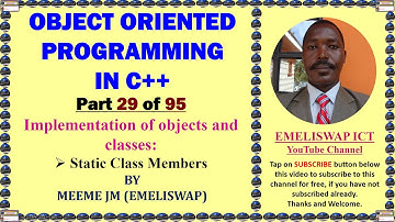 Static Members in Implementation of Objects and Classes in C++ OOP