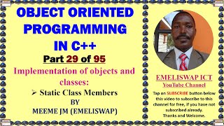 Static Members in Implementation of Objects and Classes in C++ OOP