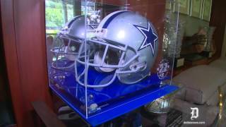 Emmitt Smith memorabilia in Jerry Jones office