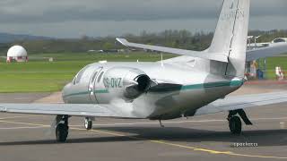 Cessna Citation Ii 550 Cs-Dvz - Cross Wind Landing, Taxi & Shutdown