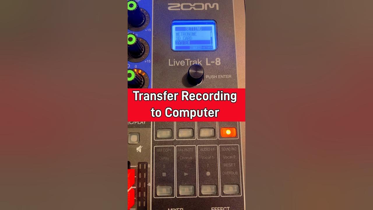how-to-transfer-audio-from-zoom-livetrak-l-8-to-computer-youtube
