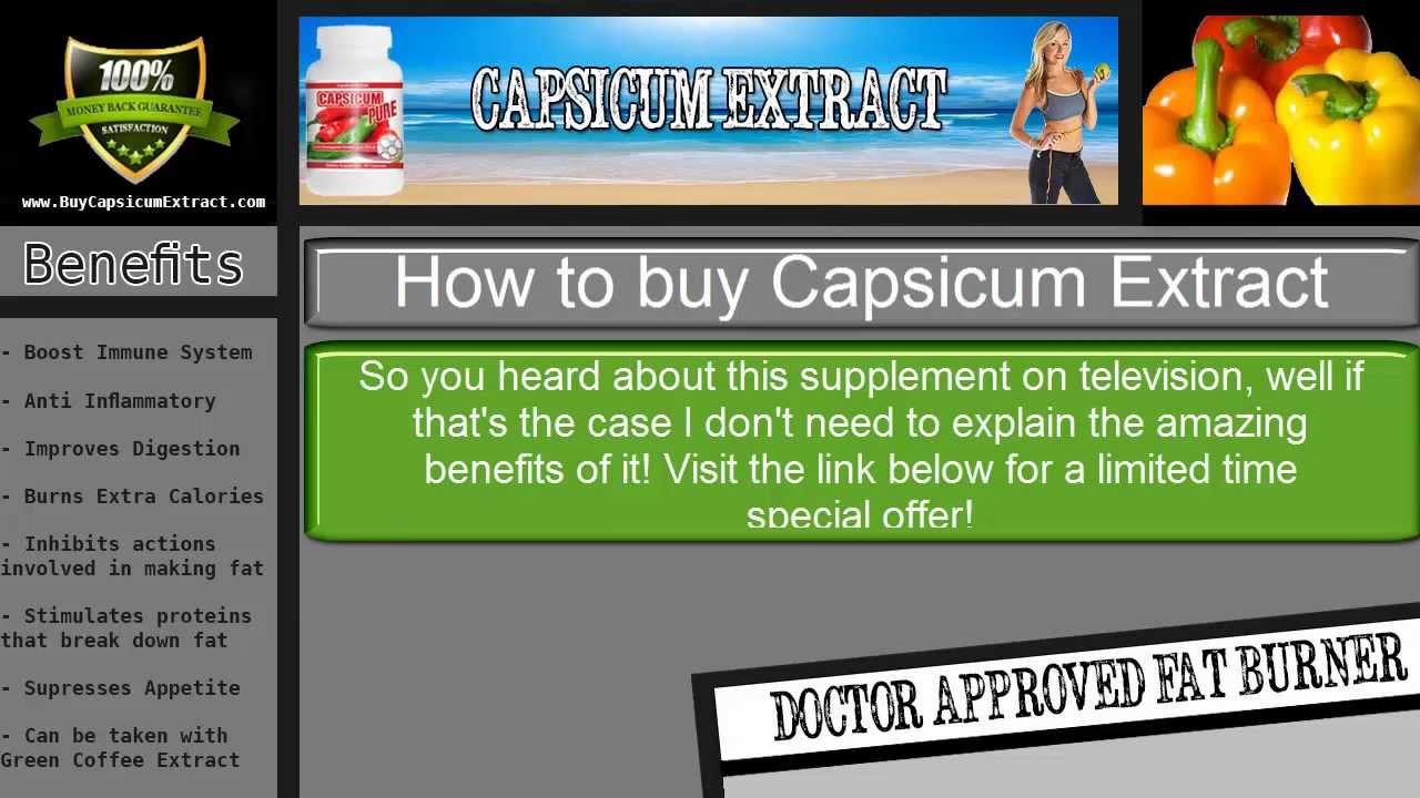 Capsicum Extract Weight Loss Fat Burner YouTube