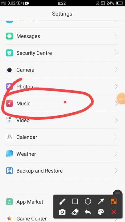 Music Setting Oppo A37#short