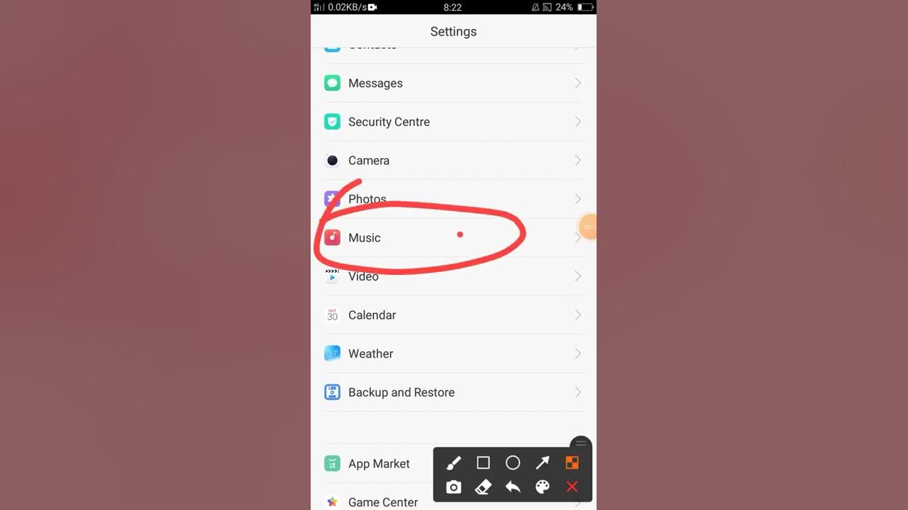 Music Setting Oppo A37#short