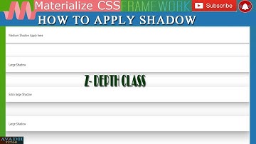 materialize css shadow || z-depth class materialize css ||