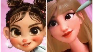 Disney Princesses Glowup Tiktok Cartoon Art V9 Tiktok Ironic Art Memes💕💕#3 Disney Princesses
