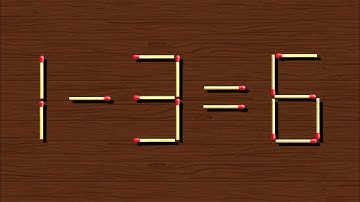 Turn the wrong equation into correct | Matchstick Puzzle #14