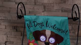 All Dogs Welcome Lighted Garden Flag (APPDYPLGF325)