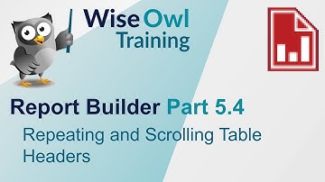 SSRS Report Builder Part 5.4 - Repeating and Scrolling Table Headers