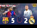 مباراة مجنونة لبرشلونة الذي فاز بنتيجة مزلة علي ريال مدريد في كأس السوبر برشلونة 5 2 ريال مدريد 4