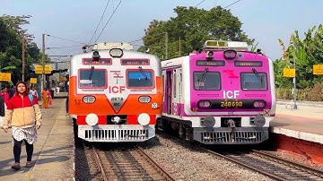 Most Unique Model Beautiful Coloured EMU local trains of Eastern Railway | Howrah - Katwa line