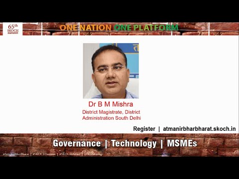 Key Note Dr B M Mishra Live at #SKOCHSummit | #AtmanirbharBharat | 65th SKOCH Summit