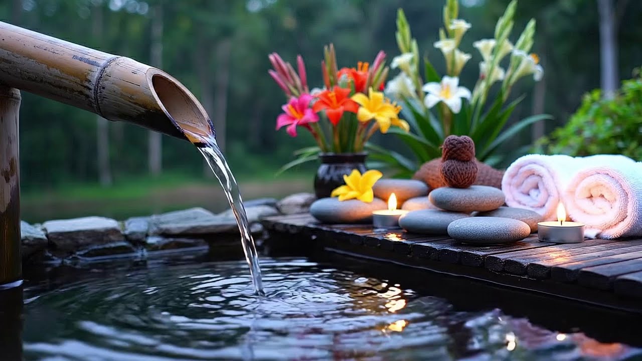 Relaxing Music Relieves Stress 🌿 Gentle Water Flow & Sleep