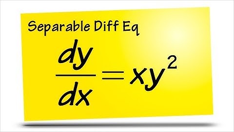 Separable differential equation