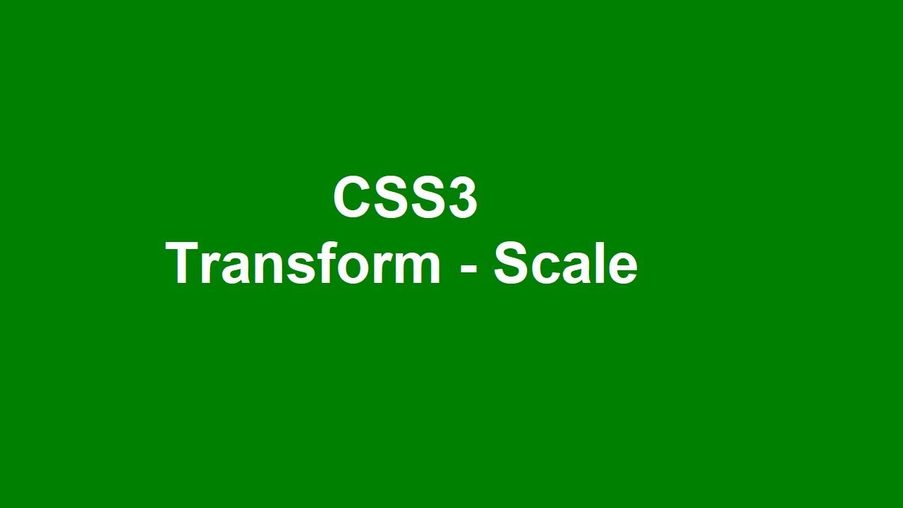 CSS3 Bangla Tutorial | Transform - Scale - YouTube